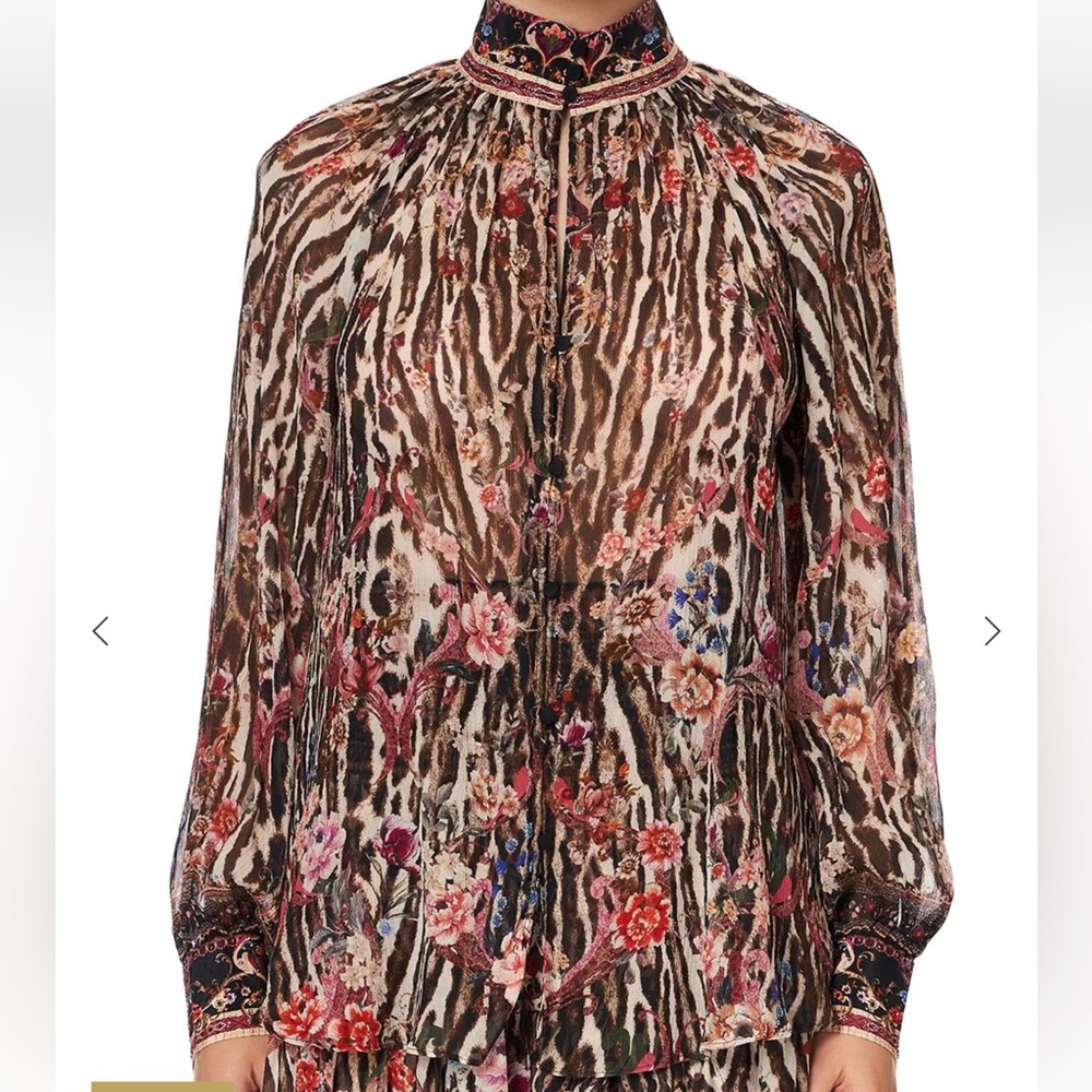 NWT Camilla Silk Leopard Shirt